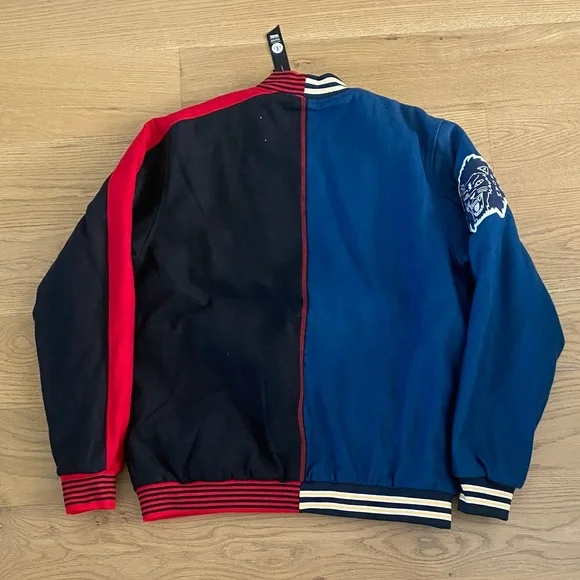 10.Deep Blue and Red Varsity Jacket - Picture 3 of 3